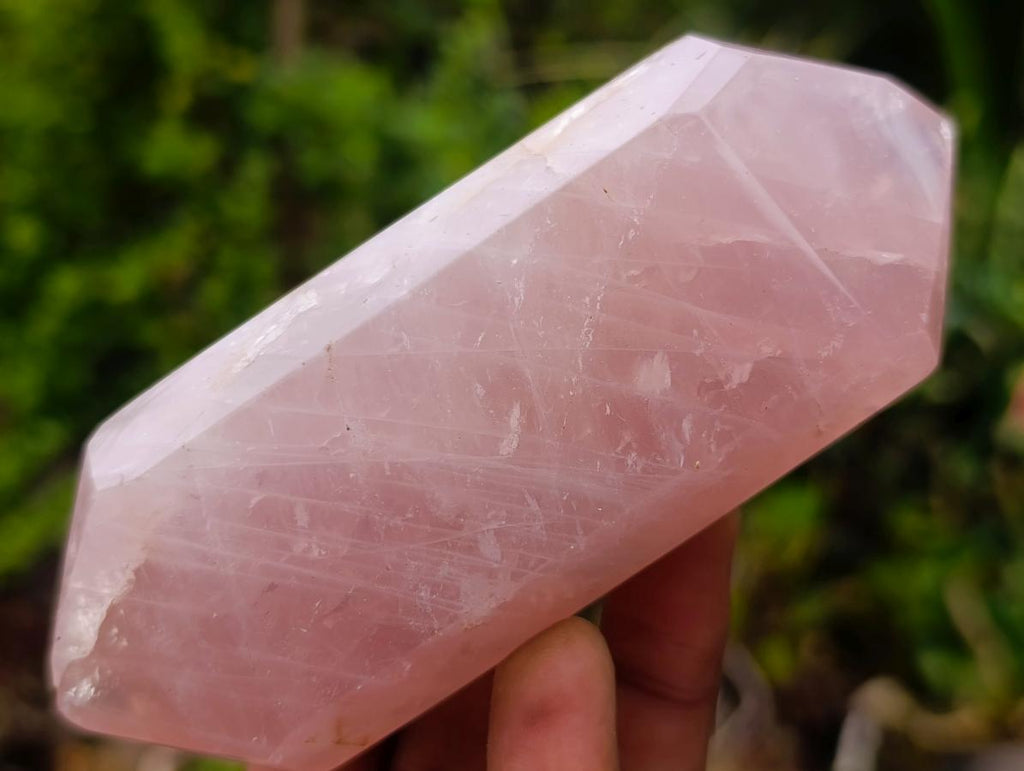 Polished Double Terminated Gemmy Rose Quartz Crystals x 6 From Madagascar - Toprock Gemstones and Minerals 