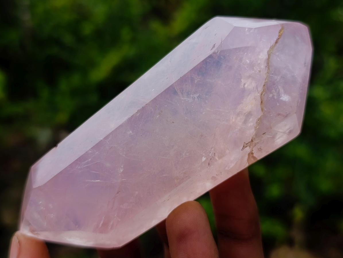 Polished Double Terminated Gemmy Rose Quartz Crystals x 6 From Madagascar - Toprock Gemstones and Minerals 