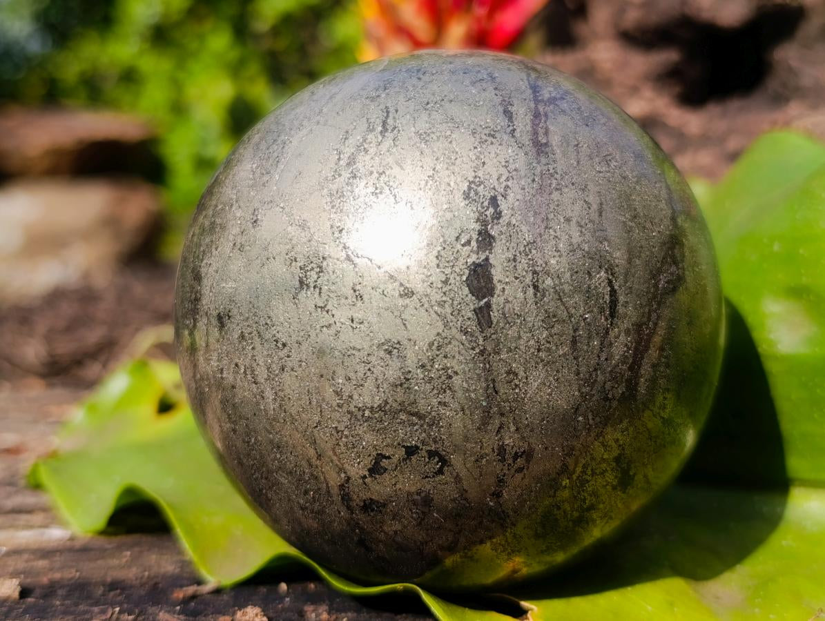 Polished Large Basalt Pharaoh Stone Sphere x 1 From Iron Duke Mine, Zimbabwe - Toprock Gemstones and Minerals 