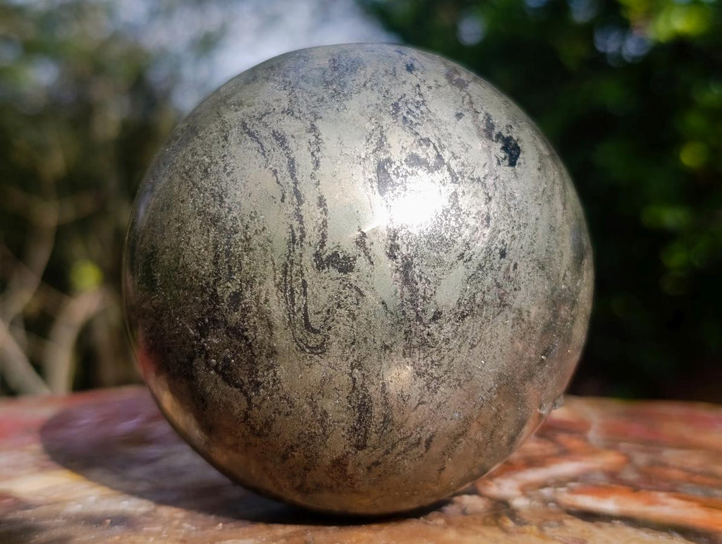 Polished Large Basalt Pharaoh Stone Sphere x 1 From Iron Duke Mine, Zimbabwe - Toprock Gemstones and Minerals 