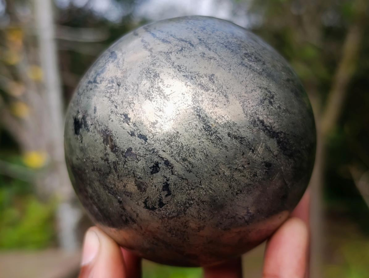 Polished Large Basalt Pharaoh Stone Sphere x 1 From Iron Duke Mine, Zimbabwe - Toprock Gemstones and Minerals 