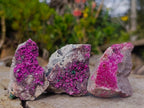 Natural Salrose Cobaltoan Dolomite with Malachite and Heterogenite Specimens x 12 From Kakanda, Congo - Toprock Gemstones and Minerals 