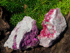 Natural Salrose Cobaltoan Dolomite with Malachite and Heterogenite Specimens x 12 From Kakanda, Congo - Toprock Gemstones and Minerals 