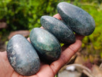 Polished Fuchsite Quartz Galets x 20 From Andakatany, Madagascar - Toprock Gemstones and Minerals 