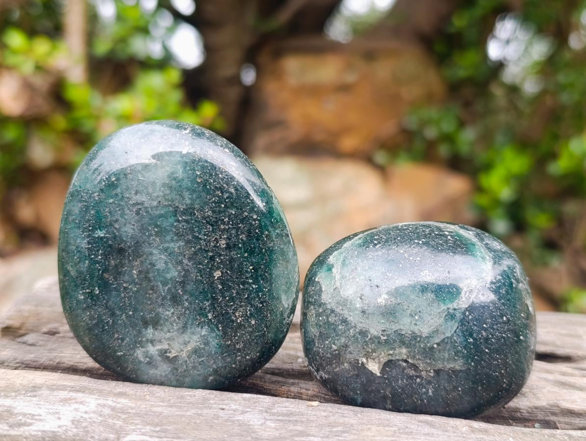 Polished Fuchsite Quartz Galets x 20 From Andakatany, Madagascar - Toprock Gemstones and Minerals 