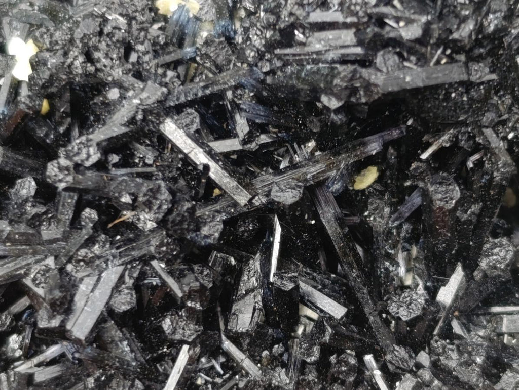 Natural Schorl Black Tourmaline with Muscovite Mica Specimens x 12 From Erongo, Namibia - Toprock Gemstones and Minerals 