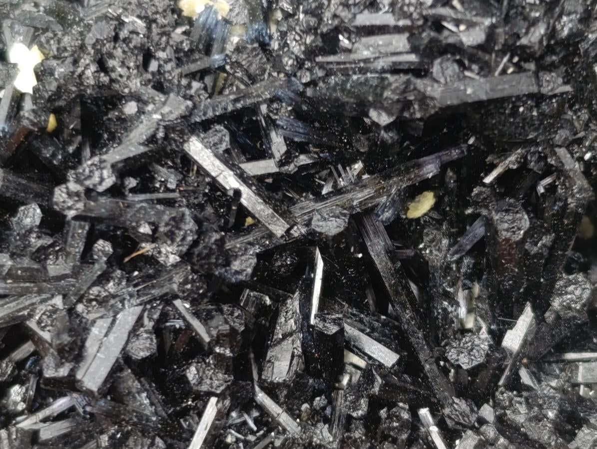Natural Schorl Black Tourmaline with Muscovite Mica Specimens x 12 From Erongo, Namibia - Toprock Gemstones and Minerals 