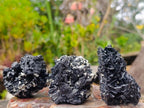 Natural Schorl Black Tourmaline with Muscovite Mica Specimens x 12 From Erongo, Namibia - Toprock Gemstones and Minerals 