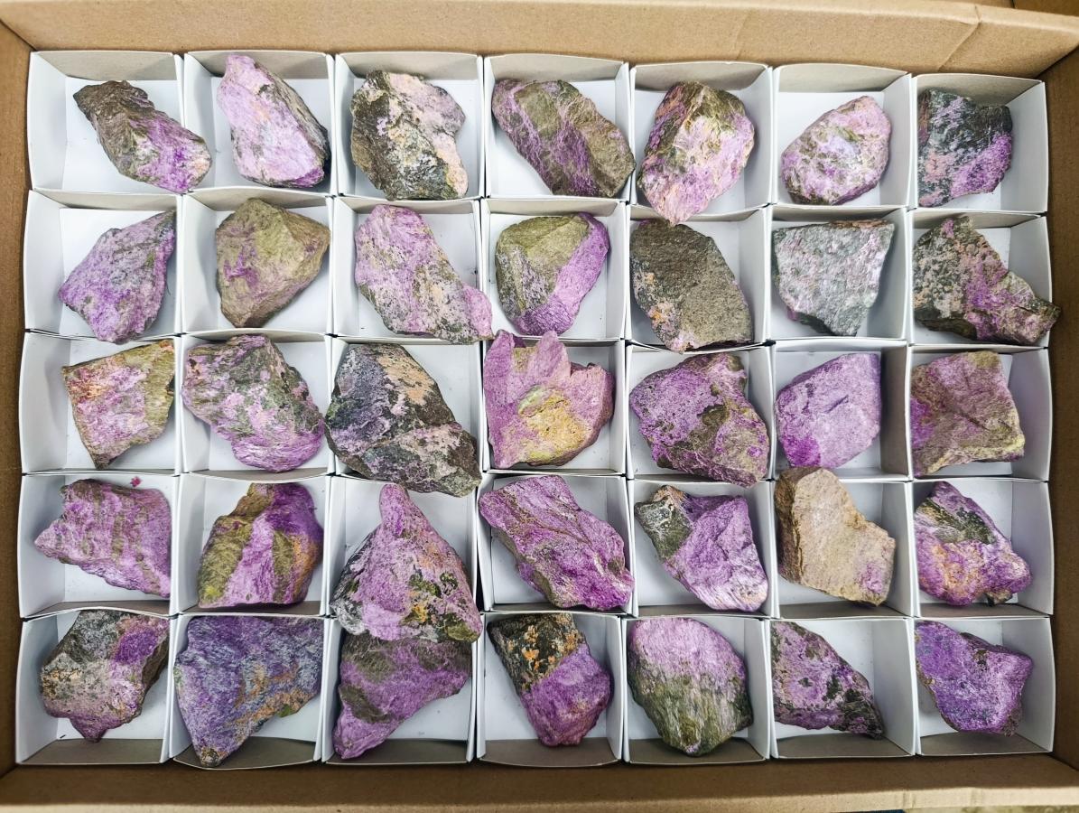 Natural Cobbed Stichtite Specimens x 35 From Barberton, South Africa - Toprock Gemstones and Minerals 