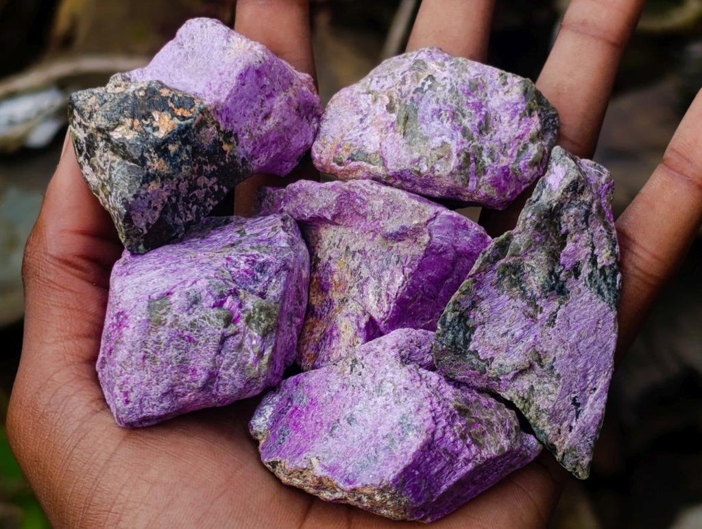 Natural Cobbed Stichtite Specimens x 35 From Barberton, South Africa - Toprock Gemstones and Minerals 