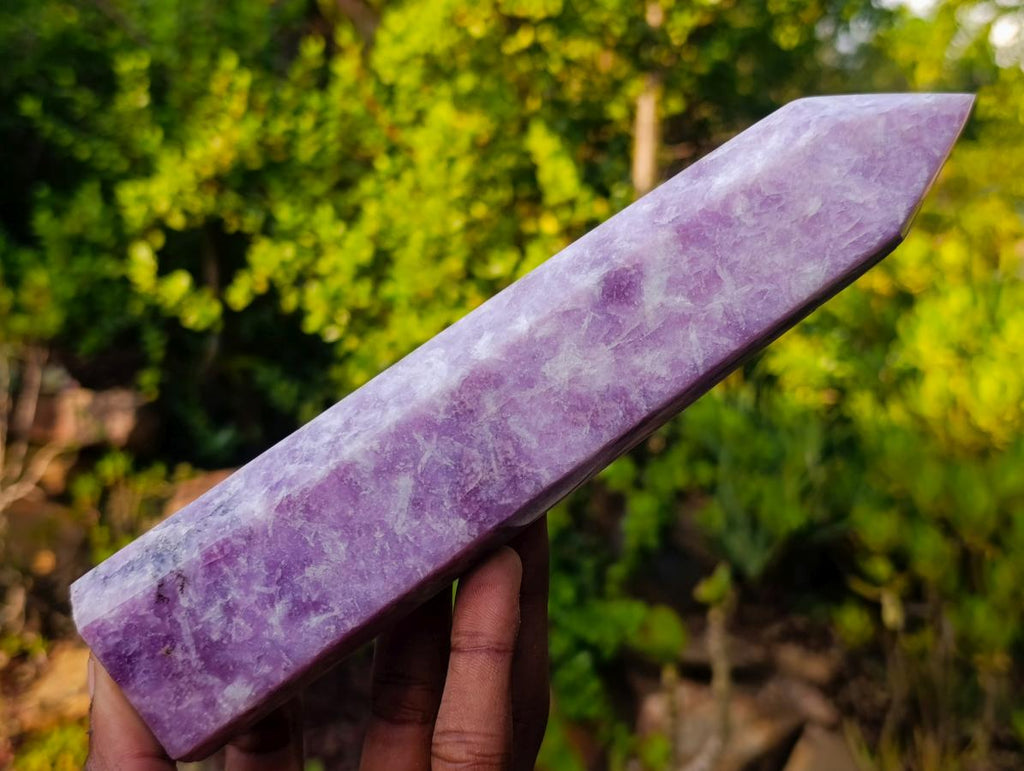 Polished Lepidolite Display Points x 3 From Ambatondrazaka, Madagascar - Toprock Gemstones and Minerals 