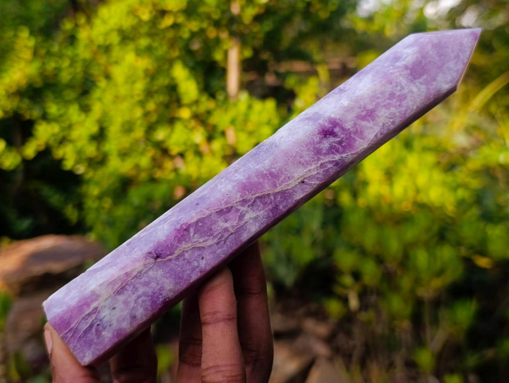 Polished Lepidolite Display Points x 3 From Ambatondrazaka, Madagascar - Toprock Gemstones and Minerals 