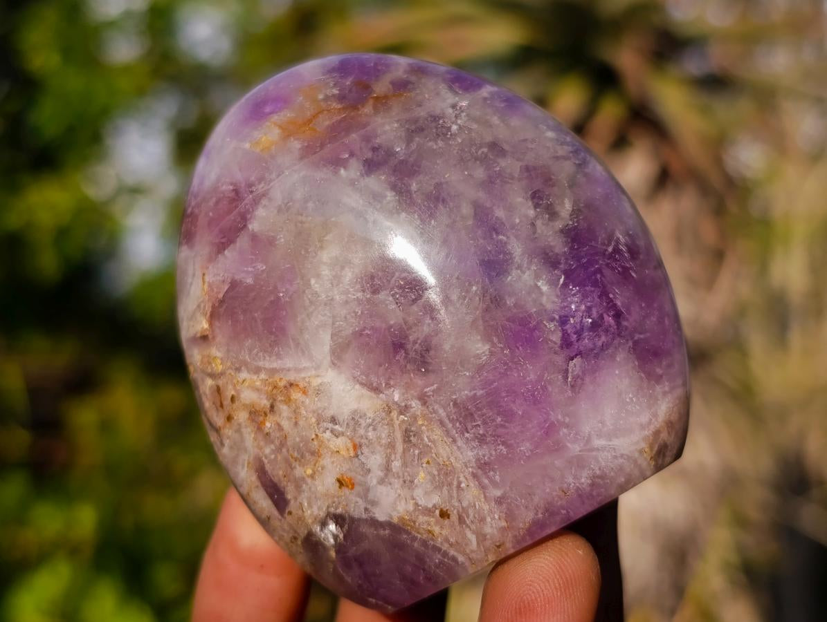 Polished Purple Chevron Amethyst Standing Display Pieces x 6 From Madagascar - Toprock Gemstones and Minerals 