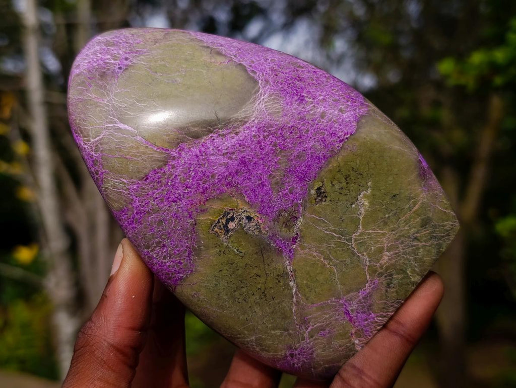 Polished Stichtite Standing Display Pieces x 2 From Barberton, South Africa - Toprock Gemstones and Minerals 