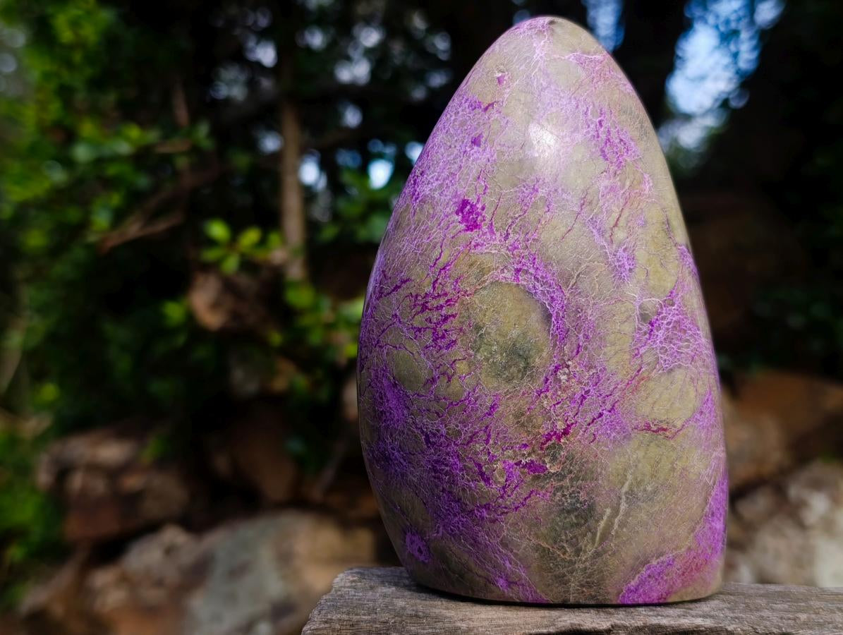 Polished Stichtite Standing Display Pieces x 2 From Barberton, South Africa - Toprock Gemstones and Minerals 