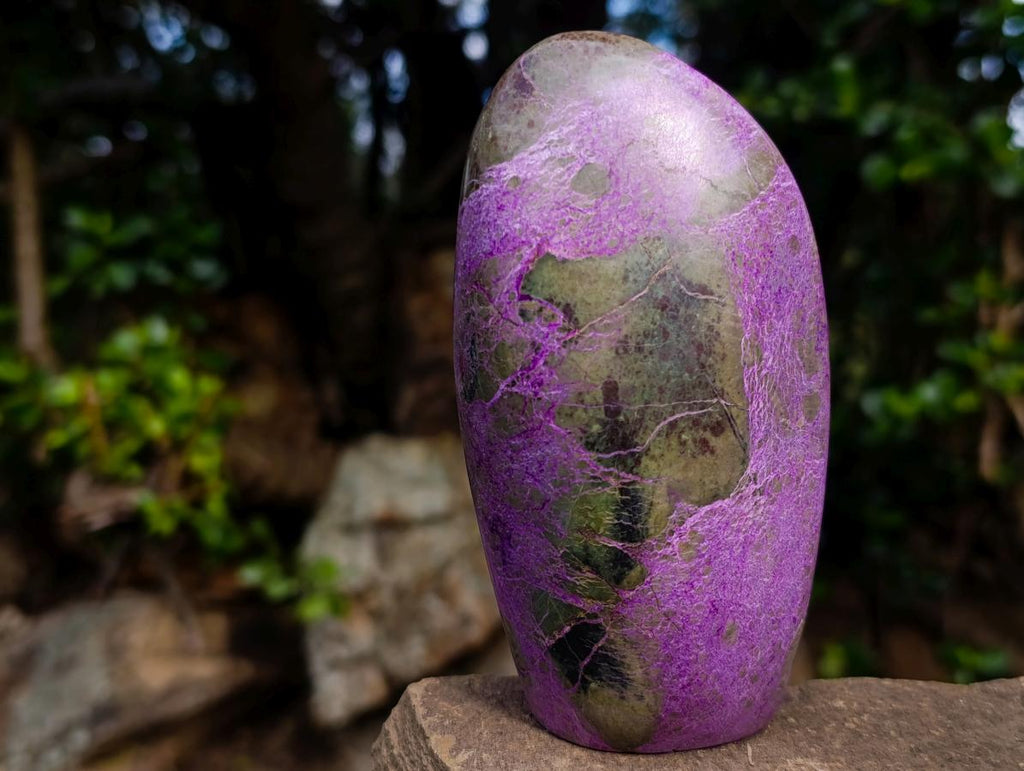 Polished Stichtite Standing Display Pieces x 2 From Barberton, South Africa - Toprock Gemstones and Minerals 