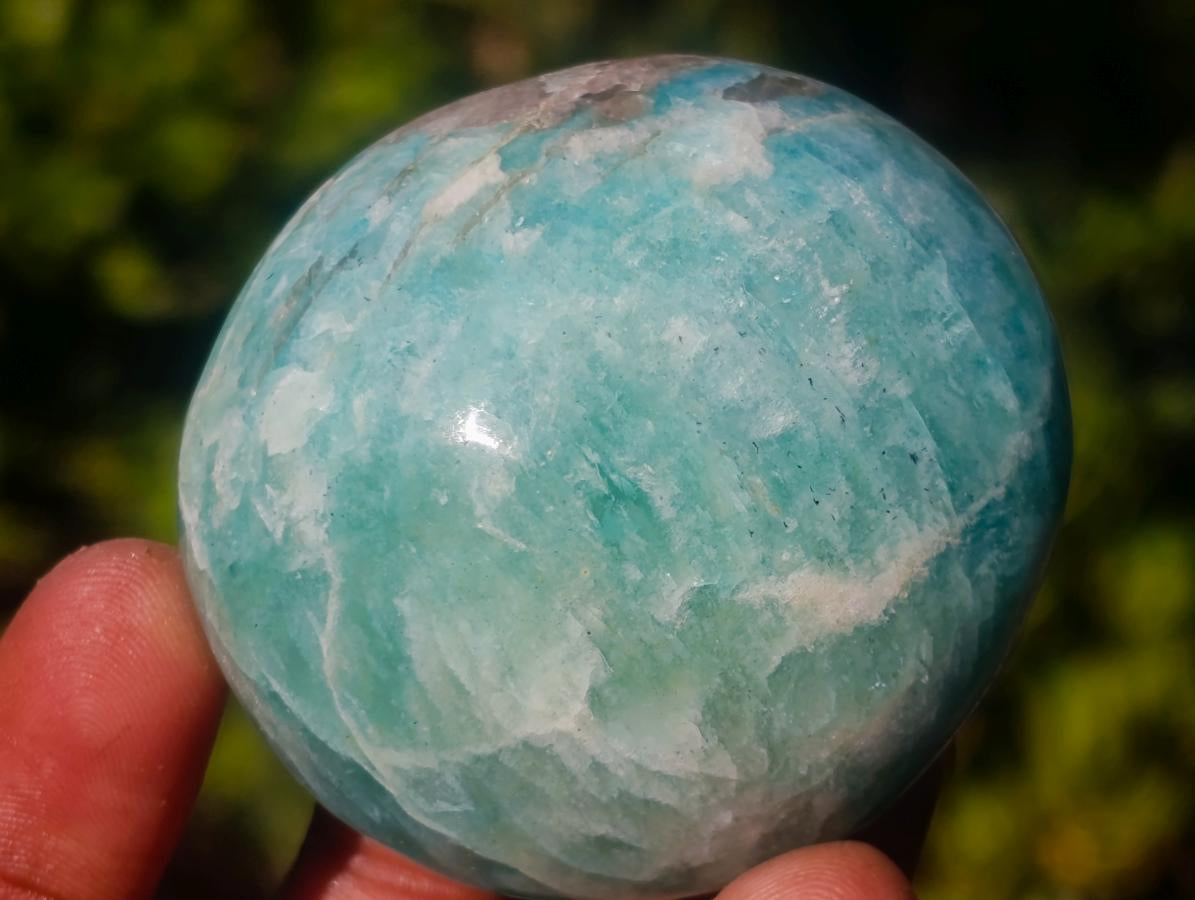Polished Amazonite Palm Stones x 12 From Madagascar - Toprock Gemstones and Minerals 