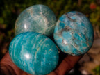 Polished Amazonite Palm Stones x 12 From Madagascar - Toprock Gemstones and Minerals 