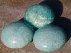 Polished Amazonite Palm Stones x 12 From Madagascar - Toprock Gemstones and Minerals 