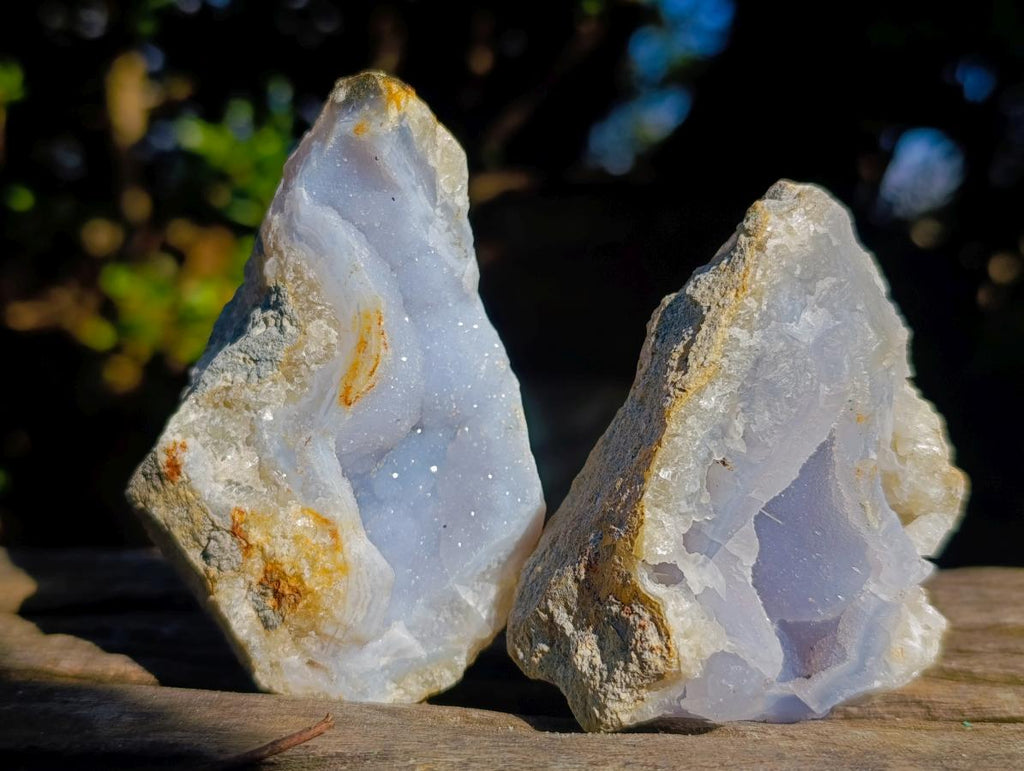 Natural Blue Lace Agate Geode Specimens x 12 From Nsanje, Malawi - Toprock Gemstones and Minerals 