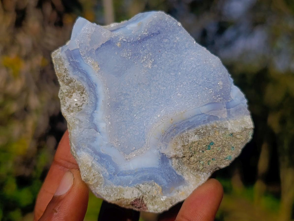 Natural Blue Lace Agate Geode Specimens x 12 From Nsanje, Malawi - Toprock Gemstones and Minerals 