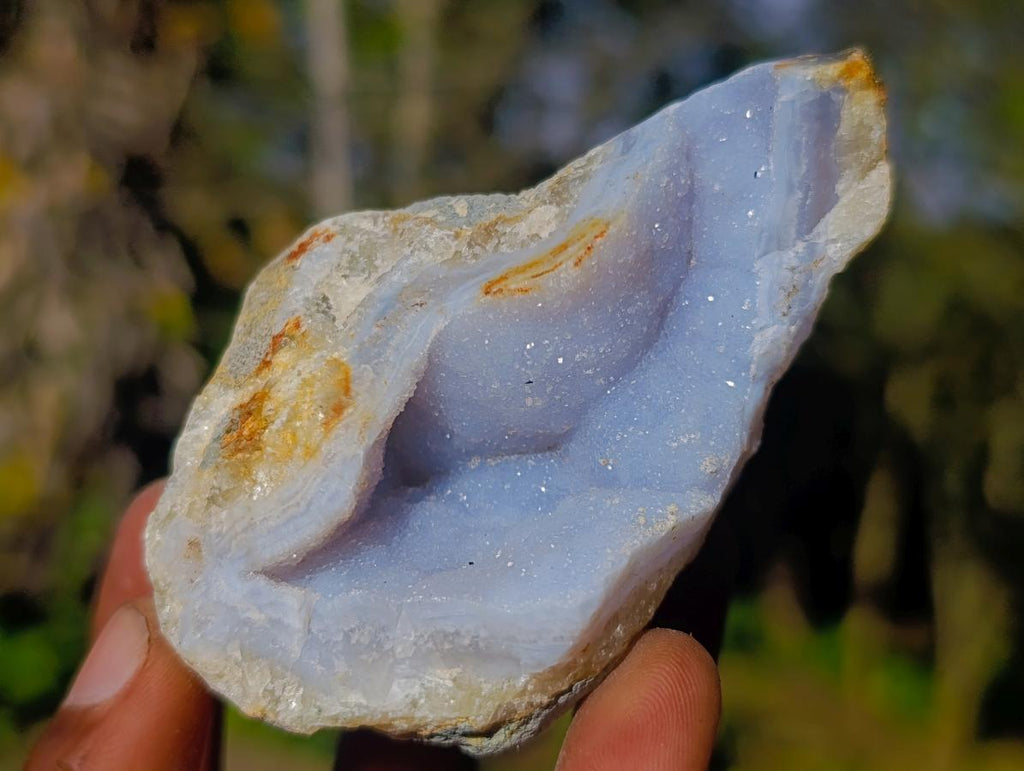 Natural Blue Lace Agate Geode Specimens x 12 From Nsanje, Malawi - Toprock Gemstones and Minerals 