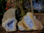 Natural Blue Lace Agate Geode Specimens x 12 From Nsanje, Malawi - Toprock Gemstones and Minerals 