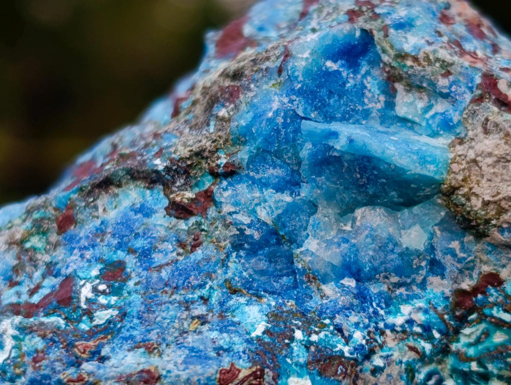 Natural Rough Shattuckite Specimens x 4 From Kaokoveld, Namibia - Toprock Gemstones and Minerals 