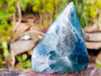 Polished Watermelon Fluorite Crystal Points x 2 From Uis, Namibia - Toprock Gemstones and Minerals 