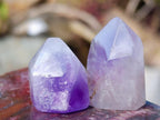 Polished Window Amethyst Crystals x 20 From Akansobe, Madagascar - Toprock Gemstones and Minerals 