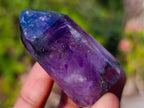 Polished Window Amethyst Crystals x 20 From Akansobe, Madagascar - Toprock Gemstones and Minerals 