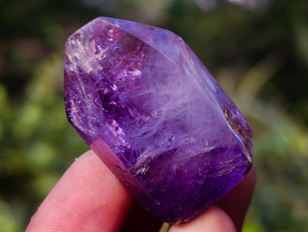 Polished Window Amethyst Crystals x 20 From Akansobe, Madagascar - Toprock Gemstones and Minerals 