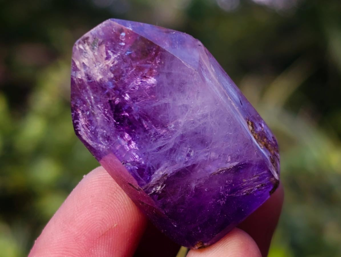 Polished Window Amethyst Crystals x 20 From Akansobe, Madagascar - Toprock Gemstones and Minerals 