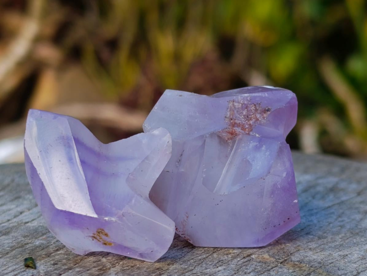 Polished Window Amethyst Crystals x 20 From Akansobe, Madagascar - Toprock Gemstones and Minerals 