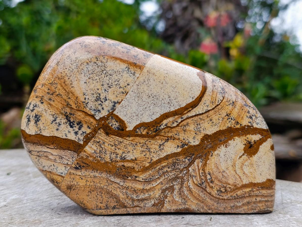 Polished Picture Stone Jasper Standing Display Pieces x 3 From Ais-Ais, Namibia - Toprock Gemstones and Minerals 