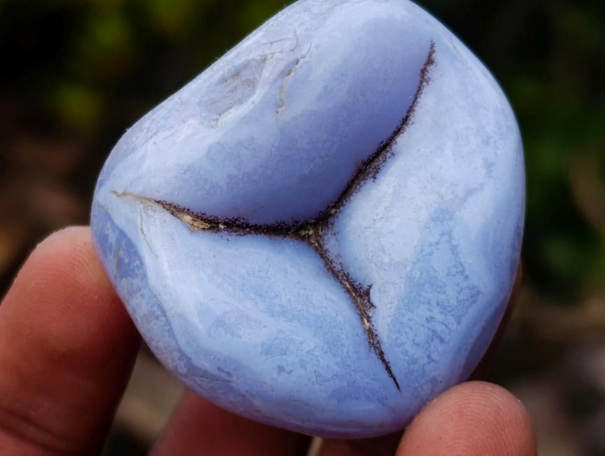 Polished Blue Lace Agate Tumbled Stones x 20 From Nsanje, Malawi - Toprock Gemstones and Minerals 
