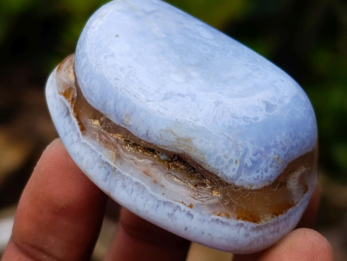 Polished Blue Lace Agate Tumbled Stones x 20 From Nsanje, Malawi - Toprock Gemstones and Minerals 