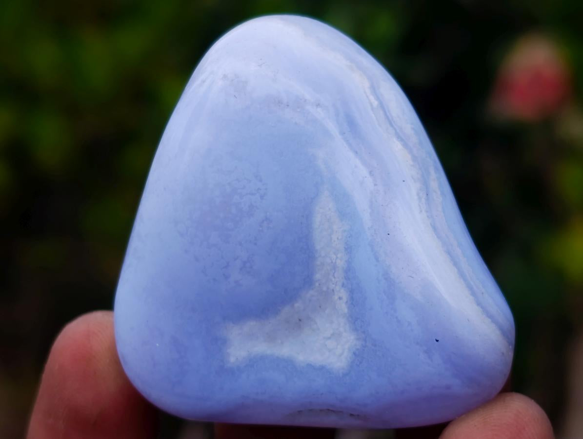 Polished Blue Lace Agate Tumbled Stones x 20 From Nsanje, Malawi - Toprock Gemstones and Minerals 