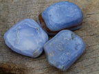 Polished Blue Lace Agate Tumbled Stones x 20 From Nsanje, Malawi - Toprock Gemstones and Minerals 