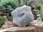 Polished On One Side Blue Lace Agate Geodes x 12 From Nsanje, Malawi - Toprock Gemstones and Minerals 