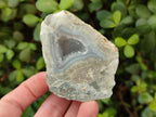 Polished On One Side Blue Lace Agate Geodes x 12 From Nsanje, Malawi - Toprock Gemstones and Minerals 