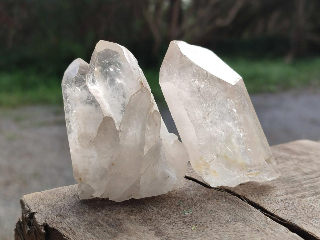 Natural White Phantom Quarts Crystals x 35 From Mpika, Zambia - Toprock Gemstones and Minerals 