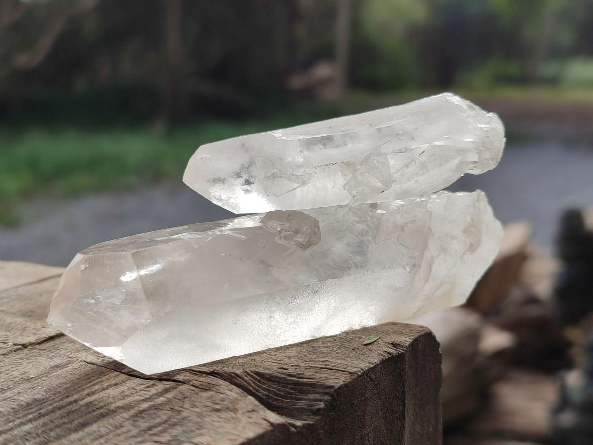 Natural White Phantom Quarts Crystals x 35 From Mpika, Zambia - Toprock Gemstones and Minerals 