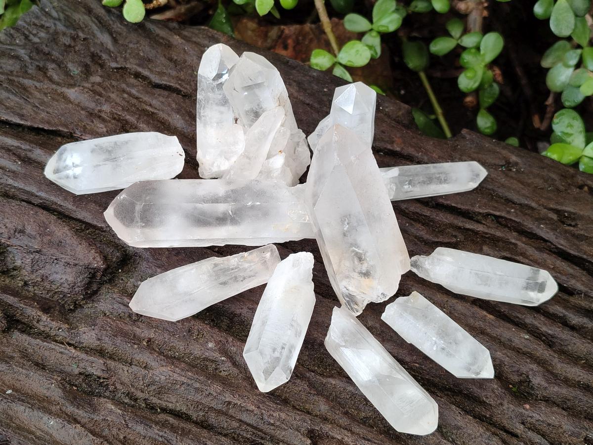 Natural White Phantom Quarts Crystals x 35 From Mpika, Zambia - Toprock Gemstones and Minerals 