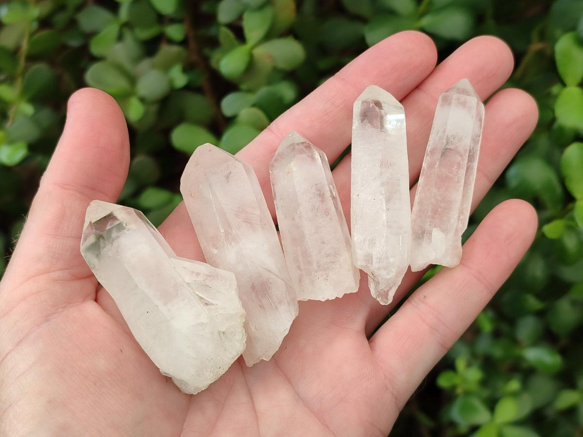 Natural White Phantom Quarts Crystals x 35 From Mpika, Zambia - Toprock Gemstones and Minerals 