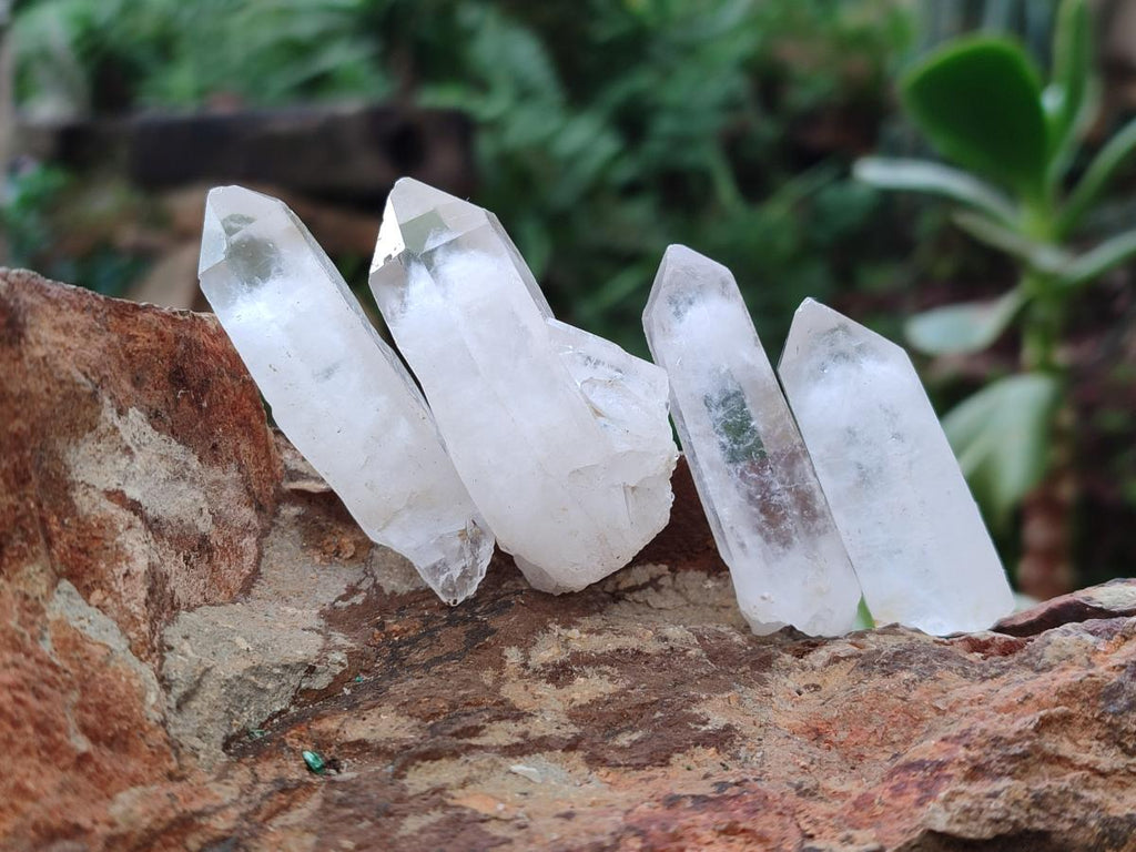 Natural White Phantom Quarts Crystals x 35 From Mpika, Zambia - Toprock Gemstones and Minerals 