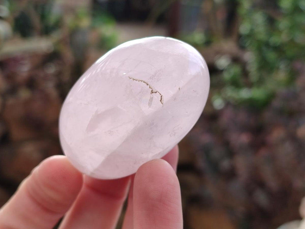 Polished Gemmy Rose Quartz Palm Stones x 24 From Madagascar - Toprock Gemstones and Minerals 