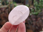 Polished Gemmy Rose Quartz Palm Stones x 24 From Madagascar - Toprock Gemstones and Minerals 