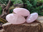 Polished Gemmy Rose Quartz Palm Stones x 24 From Madagascar - Toprock Gemstones and Minerals 