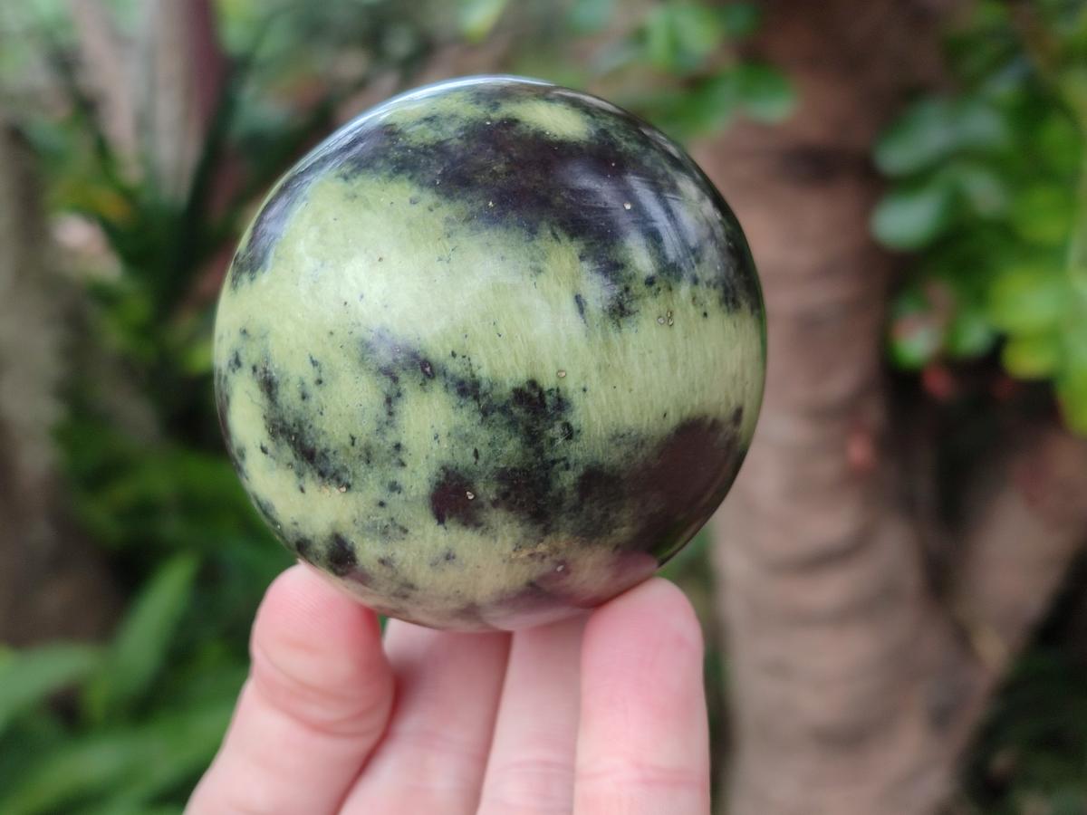 Polished Leopard Stone Spheres and Galets x 4 From Zimbabwe - Toprock Gemstones and Minerals 